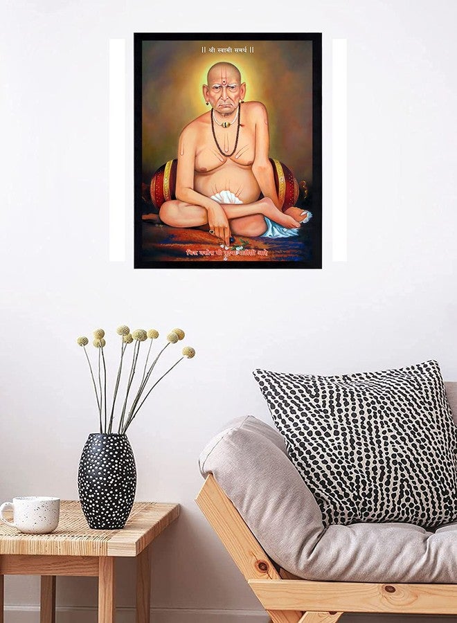 ZIG-ZAG zig zag Swami Samarth Photo Frame For Wall/Table Size Medium (9.5 x 13.5 inches, Acrylic Glass), Rectangular, Black - Image 2